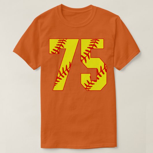 Fastpitch Softball Nummer 75 75 Softball Jersey U T-shirt (Design voorkant)