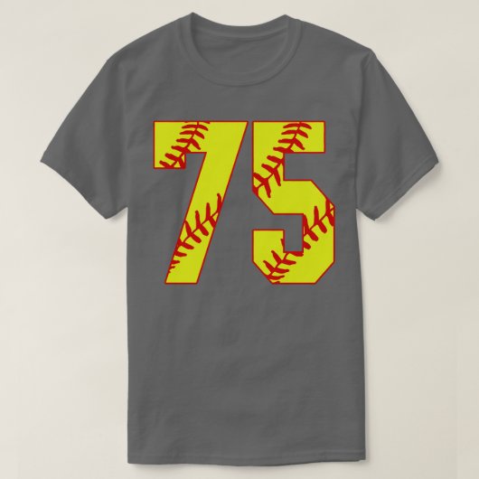 Fastpitch Softball Nummer 75 75 Softball Jersey U T-shirt (Design voorkant)