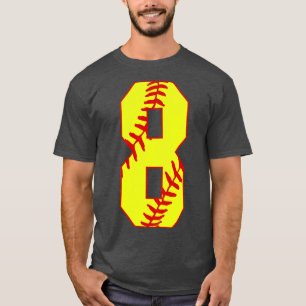 Fastpitch Softball Nummer 8 8 Softball Jersey Uni T-shirt