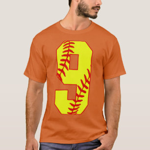 FastPitch Softball Nummer 9 9 Softball Jersey Uni T-shirt