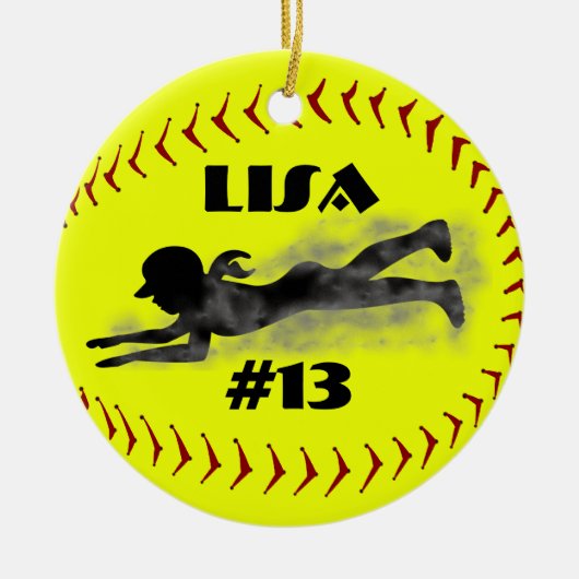 Fastpitch Softball Ornament (Voorkant)