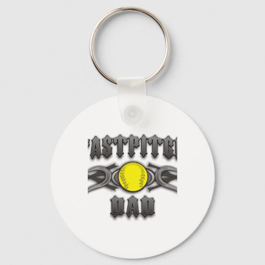 Fastpitch Softball Pap Tribal Sleutelhanger (Voorkant)