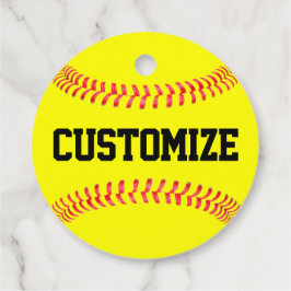 Fastpitch Softball Party - Aangepast team / Player Bedankjes Labels