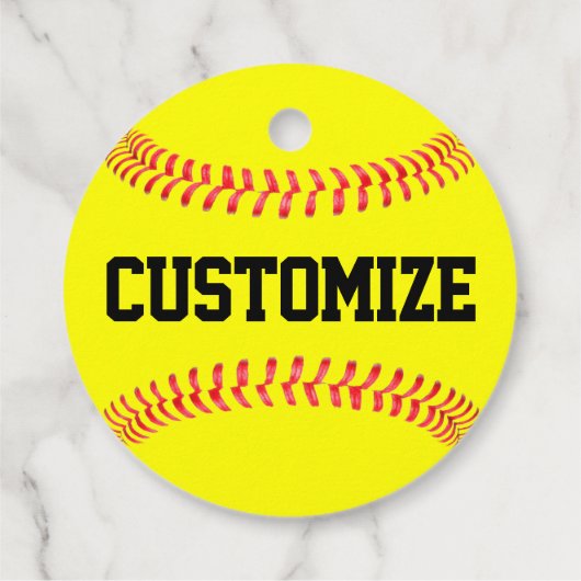 Fastpitch Softball Party - Aangepast team / Player Bedankjes Labels (Achterkant)