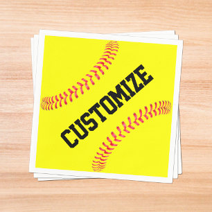 Fastpitch Softball Party/Banquet Custom Napkins Servet