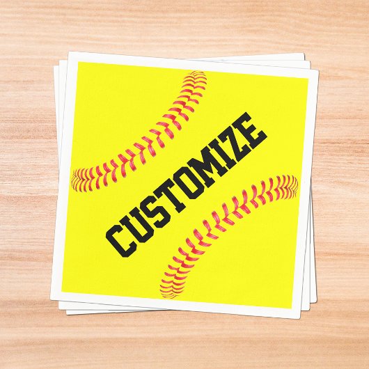 Fastpitch Softball Party/Banquet Custom Napkins Servet