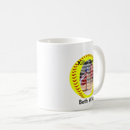 Fastpitch Softball Photo Coffee Mok (Voorkant rechts)