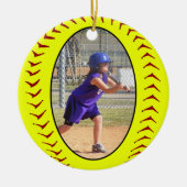 Fastpitch Softball Photo Ornament (Voorkant)