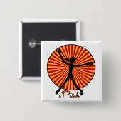 Fastpitch Softball Pitcher Button (Voorkant /achterkant)