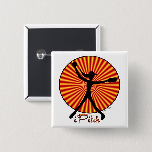 Fastpitch Softball Pitcher Button (Voorkant /achterkant)
