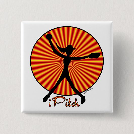Fastpitch Softball Pitcher Button (Voorkant)