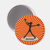 Fastpitch Softball Pitcher Magnet (Voorkant / Achterkant)