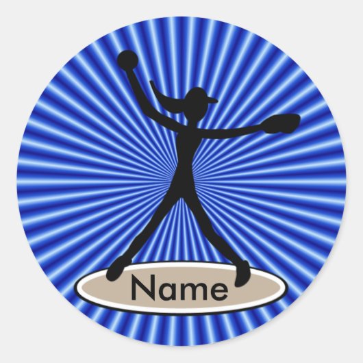 Fastpitch Softball Pitcher Sticker (Voorkant)