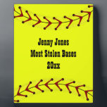 Fastpitch Softball Plaque Fotoplaat<br><div class="desc">Pas deze softbalplacque aan om een speler of een team voor uitstekende prestaties te erkennen of toe te kennen.</div>