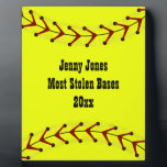 Fastpitch Softball Plaque Fotoplaat<br><div class="desc">Pas deze softbalplacque aan om een speler of een team voor uitstekende prestaties te erkennen of toe te kennen.</div>