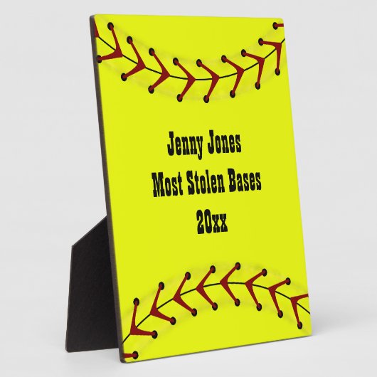 Fastpitch Softball Plaque Fotoplaat (Zijkant)