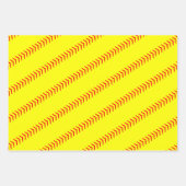 Fastpitch Softball Player Kerstkerstkerstkerstkers Inpakpapier Vel (Voorkant 3)