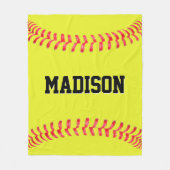 Fastpitch Softball Player/Team Name Persoonlijk Fleece Deken (Voorkant)