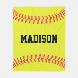 Fastpitch Softball Player/Team Name Persoonlijk Fleece Deken