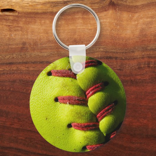 Fastpitch Softball Seam Sleutelhanger (Voorkant)