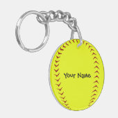 Fastpitch Softball Sleutelhanger (Voorkant Links)