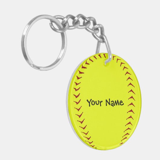 Fastpitch Softball Sleutelhanger (Voorkant Links)