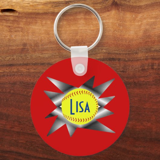 Fastpitch Softball Sleutelhanger (Voorkant)