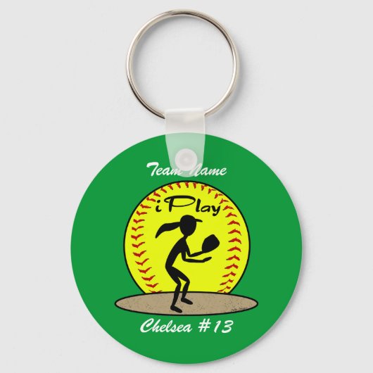 Fastpitch Softball Sleutelhanger (Voorkant)