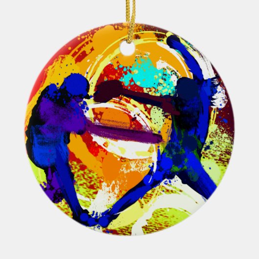 Fastpitch Softball-spelers Keramisch Ornament (Voorkant)