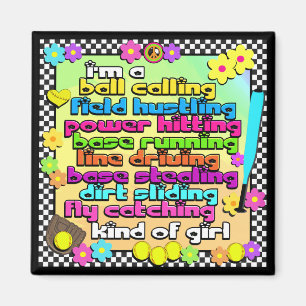 Fastpitch Softball-spelers Magnet