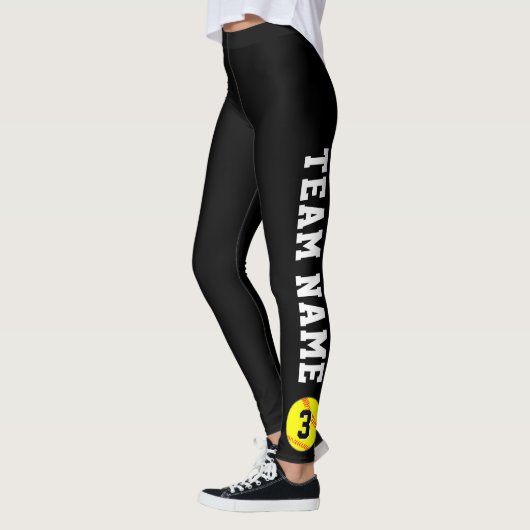 Fastpitch Softball Team Name and Player Number Leggings (Links)