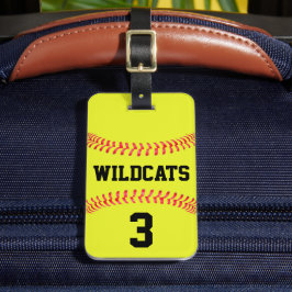 Fastpitch Softball Team Name & Player Number Sport Bagagelabel