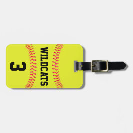 Fastpitch Softball Team Name & Player Number Sport Bagagelabel