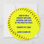 Fastpitch Softball-uitnodigingen Kaart (Achterkant)