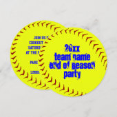 Fastpitch Softball-uitnodigingen Kaart (Voorkant / Achterkant)
