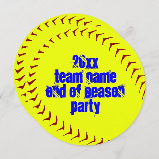 Fastpitch Softball-uitnodigingen Kaart (Voorkant / Achterkant)