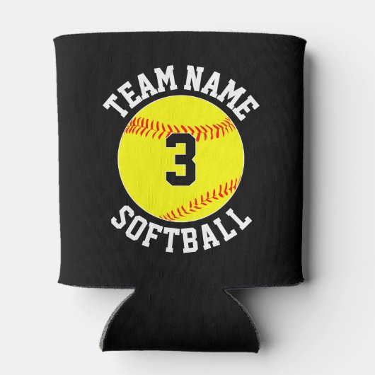 Fastpitch Softball voor aangepast team en afspeeln Blikjeskoeler (Achterkant)