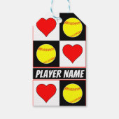 Fastpitch Softballen en de Naam van de Speler van  Cadeaulabel (Voorkant)