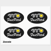 Fastpitch softbalstickers | Ovale vorm Sticker (Vel)