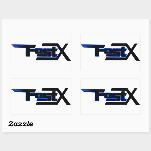 FastX blauwe sticker (Vel)