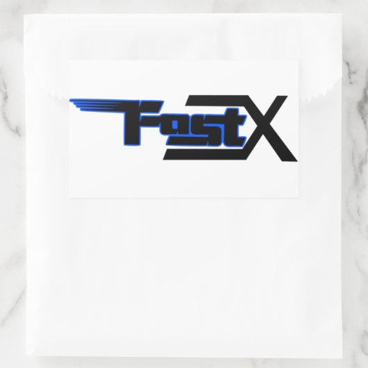 FastX blauwe sticker (Tas)