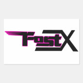 FastX roze sticker (Voorkant)