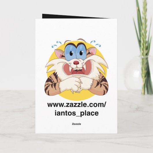 Fat Alien Invasion Birthday Card Kaart (Achterkant)