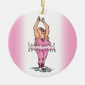 Fat Ballet Dancer in PInk Tutu Keramisch Ornament (Voorkant)