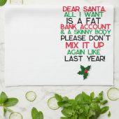 Fat Bank Account, Skinny Body Kitchen Towels Theedoek (Gevouwen)