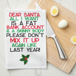 Fat Bank Account, Skinny Body Kitchen Towels Theedoek