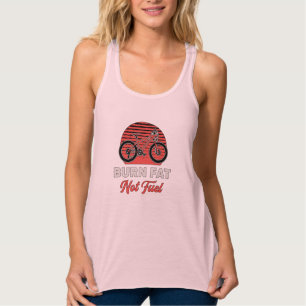 Fat Bike Burn Fat Not Fuel Bike Biker MTB Fatbike Tanktop