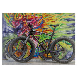 Fat Bike en Flames Snijplank