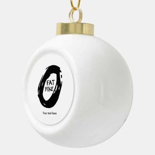 Fat Bike Keramische Bal Ornament (Rechts)