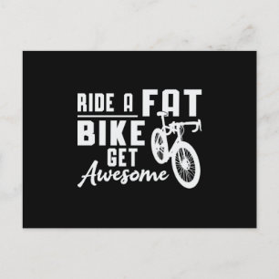 Fat Bike Ride A Fat Bike krijgt Geweldige fietsen Briefkaart